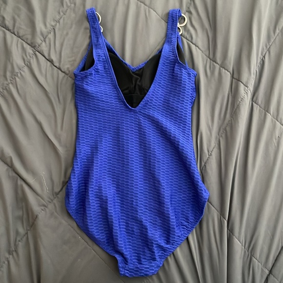 Aqua Green women’s one piece swimsuit royal blue - Picture 3 of 7